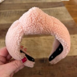 Lele Sadoughi Pink Fleece Headband